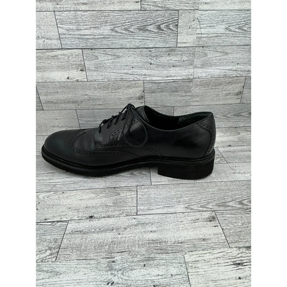 Rockport Dressports Wingtip Oxfords Black Leather Lace Up Men Shoes 10W‎